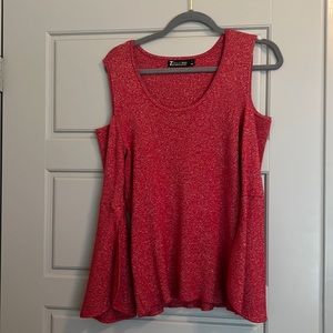 Like new NY&CO cold shoulder Red sweater